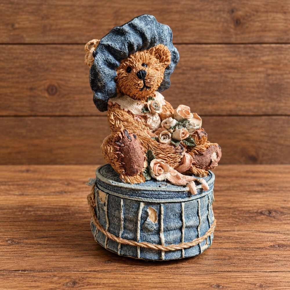 Boyds Bears Bearstone Victoria The Lady Trinket Box 1993 Retired Style 2004